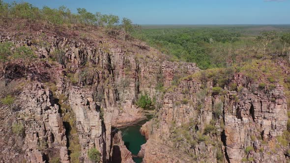 Butterfly Gorge Nature Park, Northern Territory, Australia 4K Aerial Drone