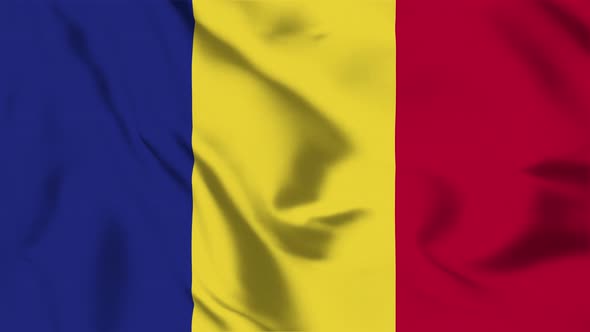 4K Romania Flag - Loopable