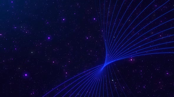 Blue Background Particle Motion Graphics Background Animation With Line