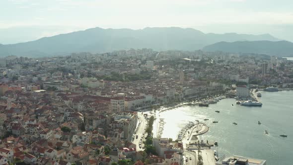 Aerial View Split Croatia alt