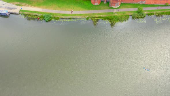 Malbork, Pomerania Poland Panoramic view of the medieval Teutonic Order Castle in Malbork, Poland - alt