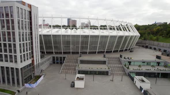 Aerial View on the Big Olympic Stadium in Kyiv Ukraine