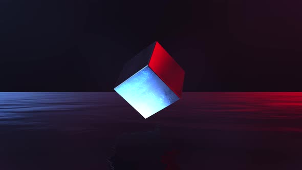 Spinning Cube 3D Shape Animation