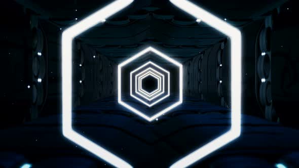 Hexagon Tunnel Background