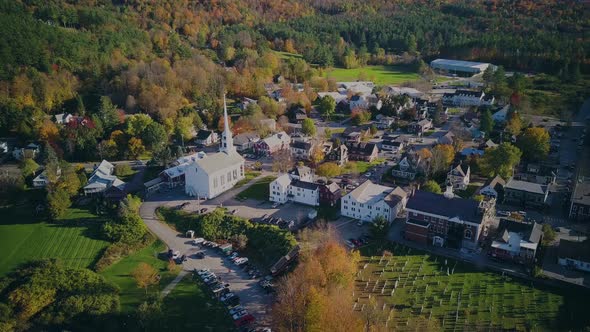 Autumn Aerial Shot in Stowe