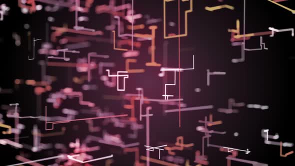 Angular Lines And Bokeh Orbiting Seamless Loop alt