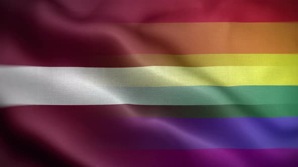 LGBT Latvia Flag Loop Background 4K alt