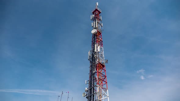 Timelapse Of A 5G Network Tower alt