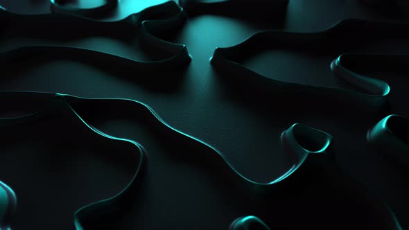 Abstract Background 3d Curved Lines Dark Blue Green by Ocelia_MG | VideoHive