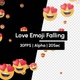 Love React Emoji Falling - VideoHive Item for Sale
