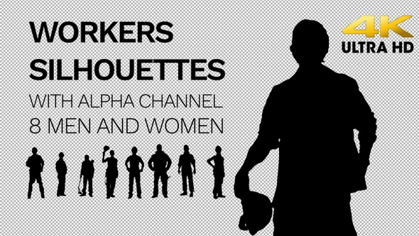 Workers silhouettes