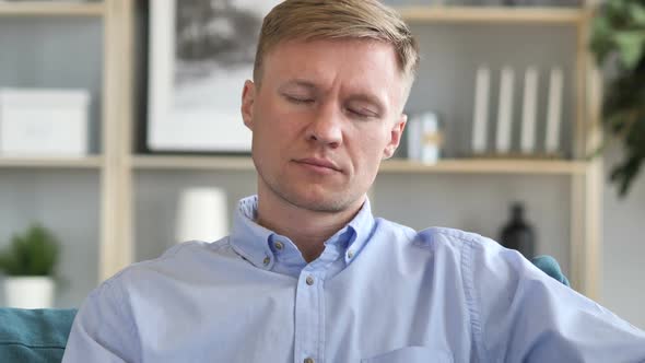 Man Sleeping While Working on Laptop alt