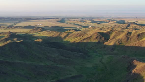 Aerial View of Mountains in Yol Valley Mongolia alt