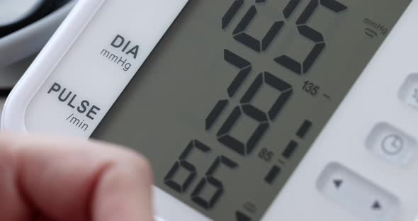 Automatic Blood Pressure Monitor and Medication on Table  Movie alt