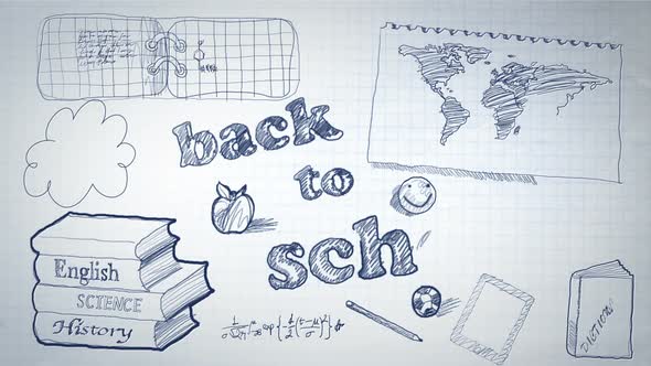 Back to School Scribbling Animation