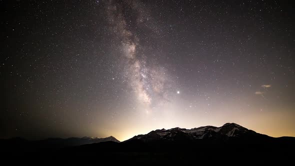 Night to day time lapse of the Milky Way alt