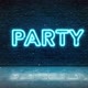 Party Neon Sign Blue - VideoHive Item for Sale