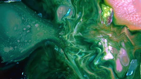 Colorful Liquid Ink Colors Blending Burst Swirl Fluid 111