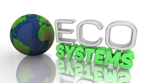 Ecosystems Global Environment Life Ecology Balance Words 3d Illustration alt