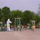 Outdoor exercise equipment, disinfection and sanitation against virus and disease. Public health. - VideoHive Item for Sale