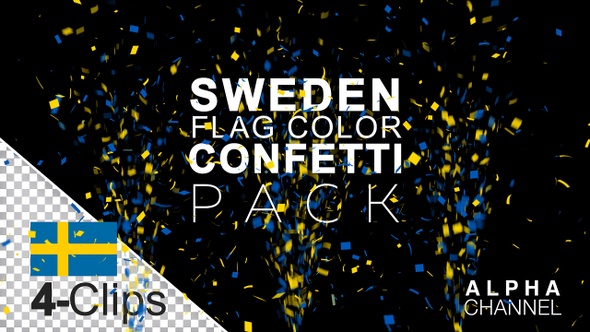 Sweden Flag Color Celebration Confetti Pack
