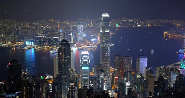 Hong Kong city at night alt