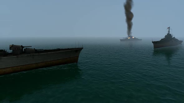 Ships Fighting in the Ocean alt