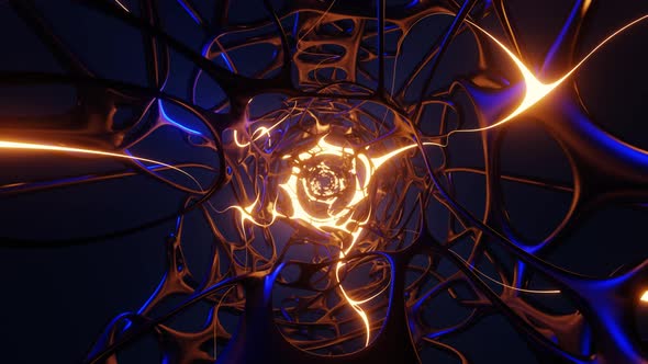 4K 3D animation. Stylish Abstract Animation. Insane Trippy Psychedelic VJ Loop