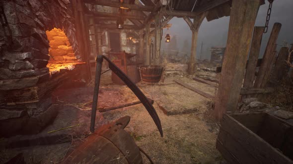 Disused Old Blacksmith Forge at the Old Gold Mining Town alt