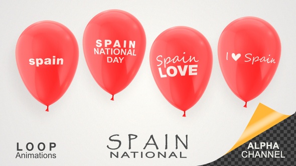 Spain National Day Celebration Balloons