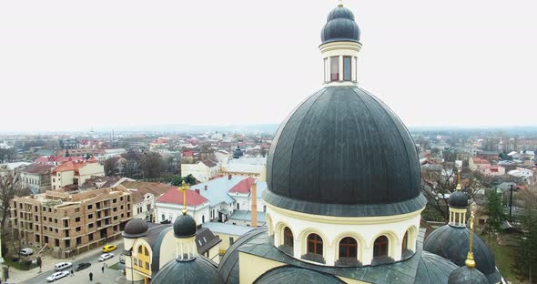 Aerial view of the orthodox church