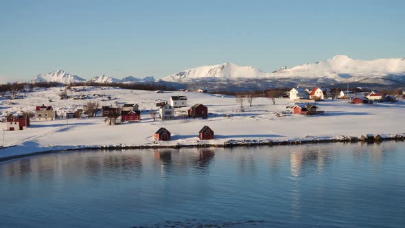Famous Multicolored Wooden Fishing Houses Rorbu On A Sea Shore 25 alt