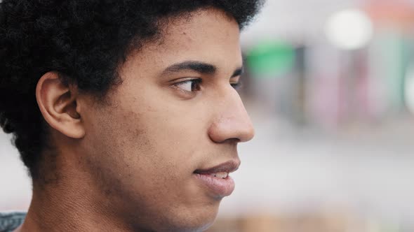 Close Up Male Face with Acne Skin alt