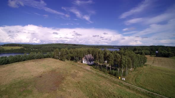 Aerial View Village house, Housing Estate, 4K