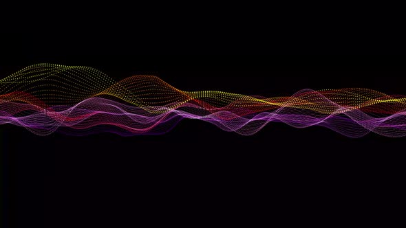 abstract particle line wave motion background. Vd 1