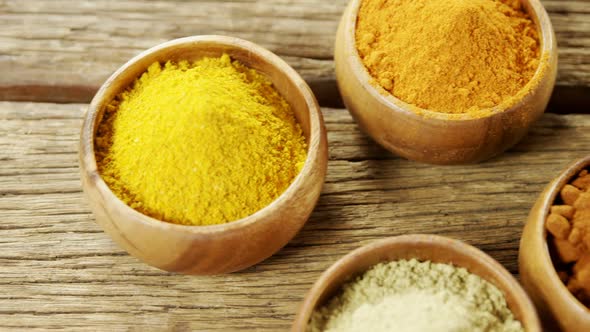 Various type spices in bowl 4k alt