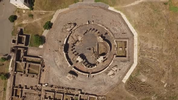 Aerial Ancient Church Temple