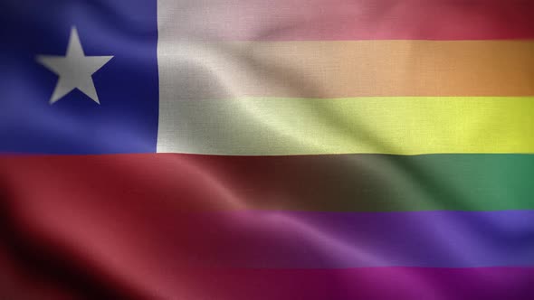 LGBT Chile Flag Loop Background 4K alt