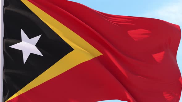 Timor-Leste Flag Looping Background