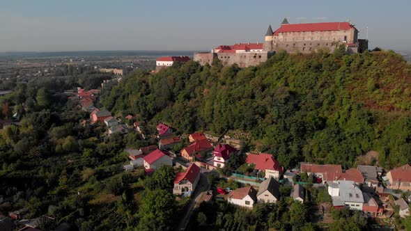 Beautiful View of Palanok Castle in Mukachevo alt