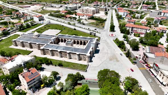 Old City in Turkey aerial view 4 K alt