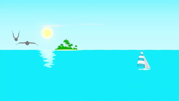 Cartoon Sea Background