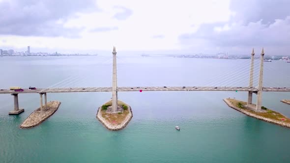 Penang Bridge Drone Shot 