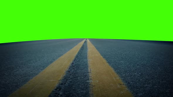 Moving Over The Road Isolated On Green Screen by RockfordMedia | VideoHive