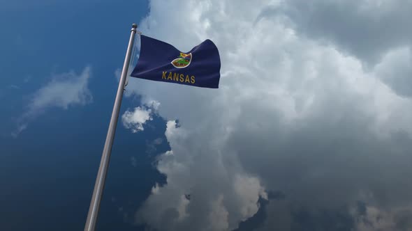 Kansas State Flag Waving 2K alt