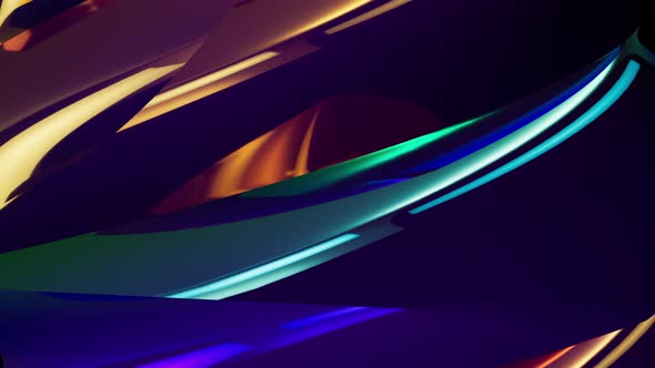 Abstract Colorful 3D Twisted Shape Background Loop