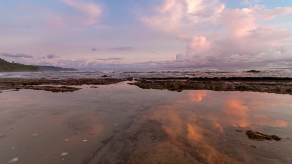 Timelapse of ocean rising