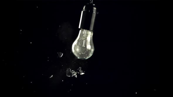 Super Slow Motion Light Bulb Crashed alt