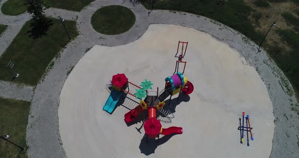 empty playground aerial view 2