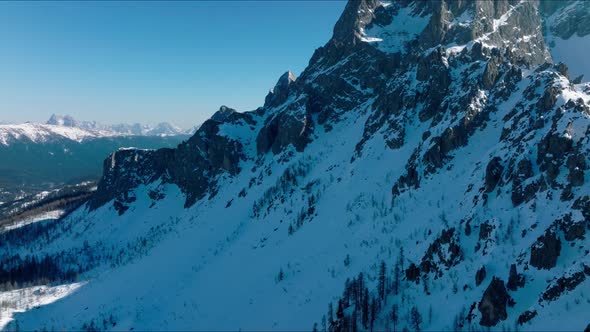 Aerial View of the Beautiful Alpine Mountains in Italy alt
